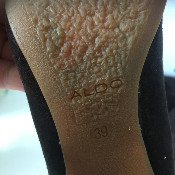 Aldo Brown Suede Stilleto Boots 8.5 - Picture 6 of 6